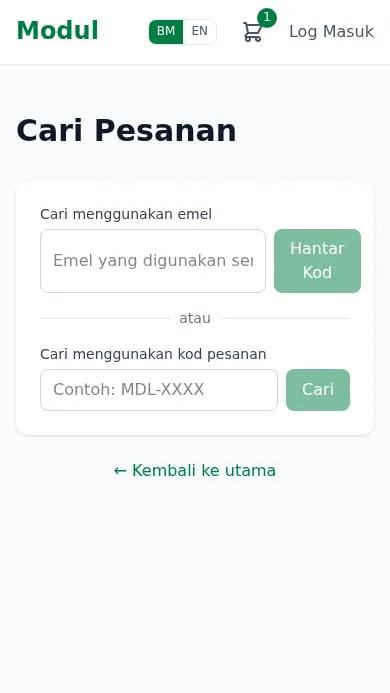 Order lookup